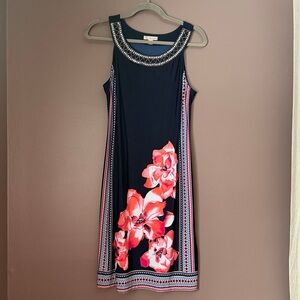 Elegant Floral Sleeveless Dress
